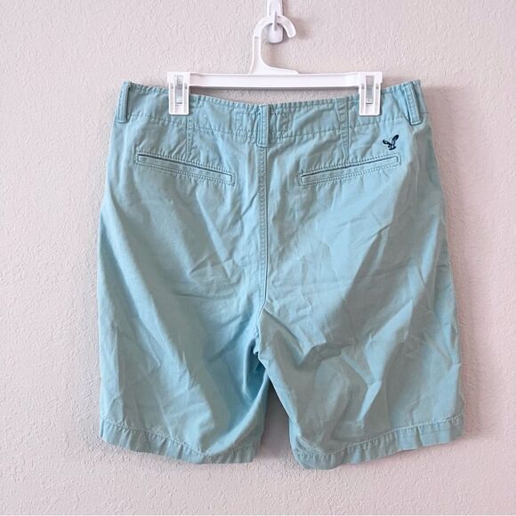 American Eagle Classic Blue Chino Shorts Flat Front Men’s Size 32 - Picture 3 of 8